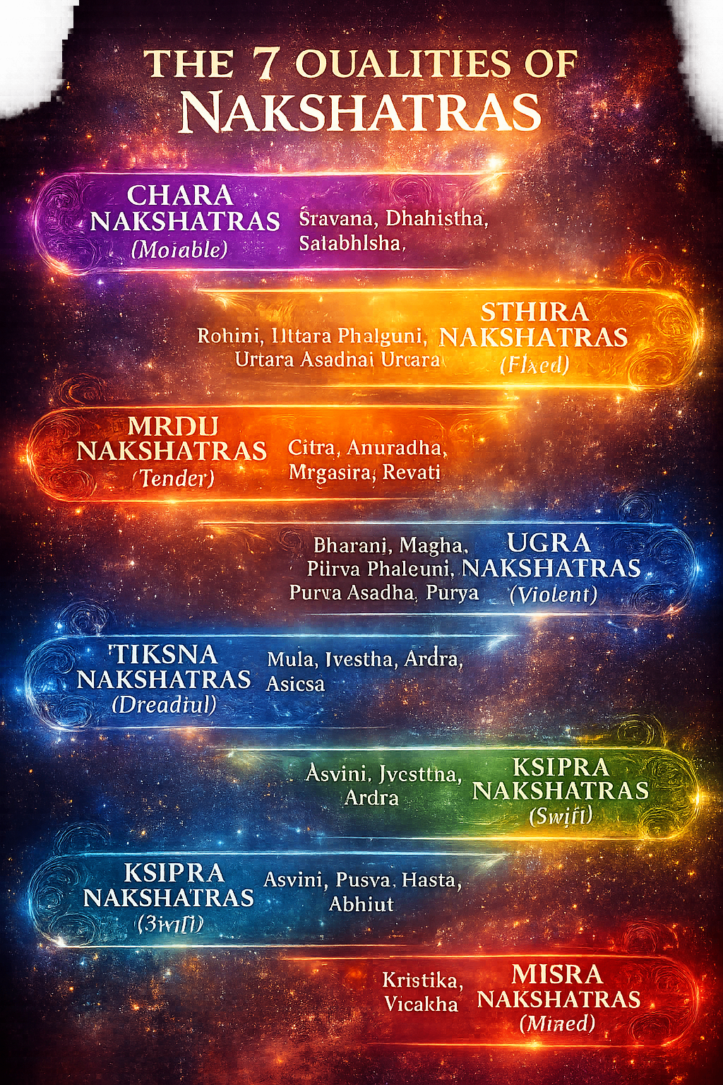 The seven qualities of nakshatras